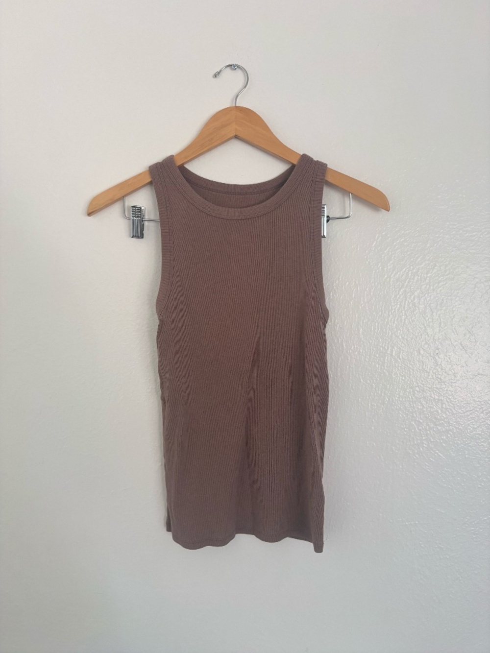 A New Day Clean Girl Mauve Ribbed Tank (L)